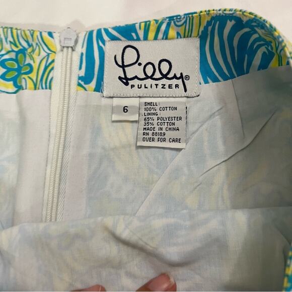 Vintage Lilly Pulitzer Zebra Floral Print Mini Skirt Feminine Size 6 Girly - Picture 8 of 10